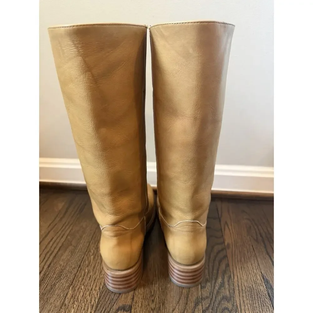 Frye Campus Banana Leather Tall Boots Women's Sz 9.5 $495 - Picture 8 of 16